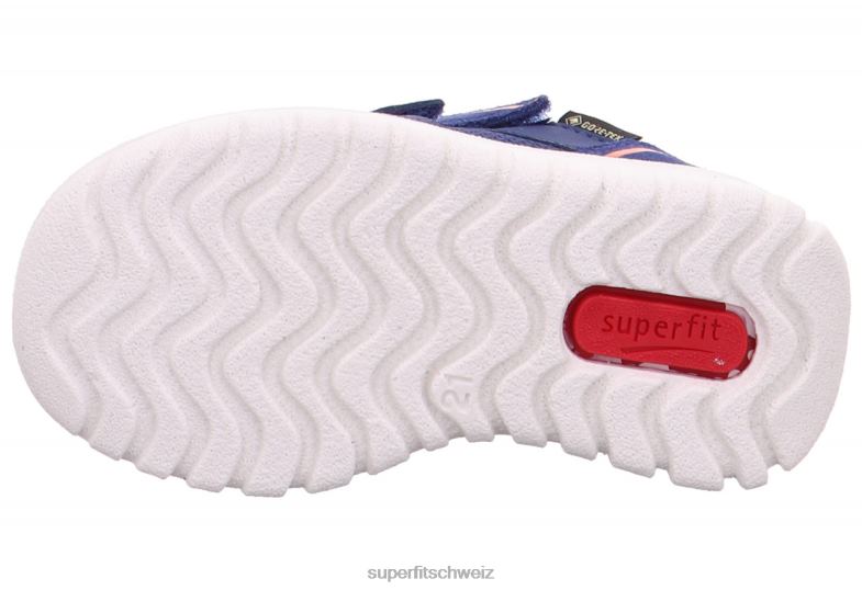 Babys niedrige Turnschuhe 44B2D259 Superfit sport7 mini – Sneaker Low mit Klettverschluss blau/orange