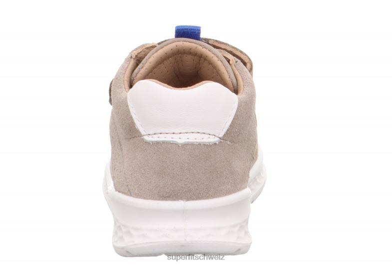 Babys niedrige Turnschuhe 44B2D260 Superfit Breeze - Low-Sneaker mit Klettverschluss beige/blau