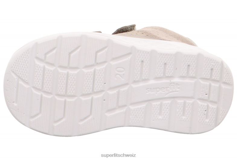 Babys niedrige Turnschuhe 44B2D260 Superfit Breeze - Low-Sneaker mit Klettverschluss beige/blau