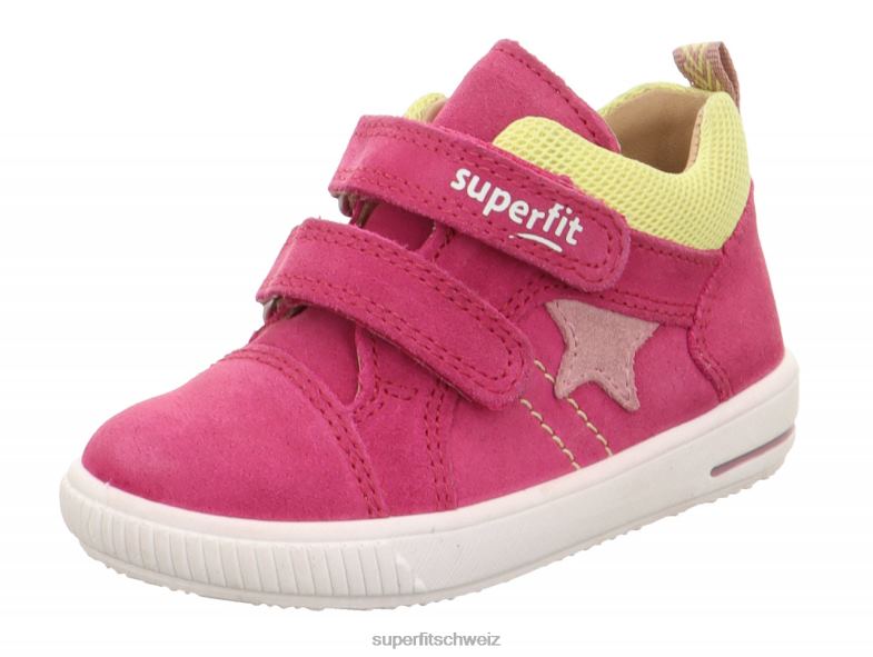 Babys niedrige Turnschuhe 44B2D265 Superfit moppy - Sneaker Low mit Klettverschluss Rosa