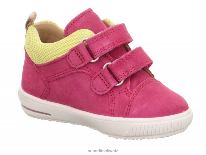 Babys niedrige Turnschuhe 44B2D265 Superfit moppy - Sneaker Low mit Klettverschluss Rosa