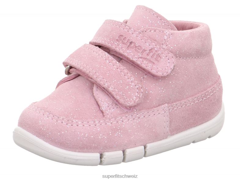 Babys niedrige Turnschuhe 44B2D268 Superfit Flexy - Sneaker Low mit Klettverschluss Rosa