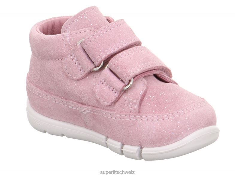 Babys niedrige Turnschuhe 44B2D268 Superfit Flexy - Sneaker Low mit Klettverschluss Rosa