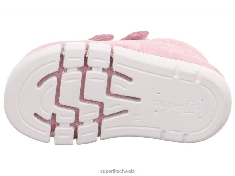 Babys niedrige Turnschuhe 44B2D268 Superfit Flexy - Sneaker Low mit Klettverschluss Rosa