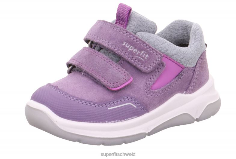Babys niedrige Turnschuhe 44B2D270 Superfit Cooper – Sneaker Low mit Klettverschluss lila