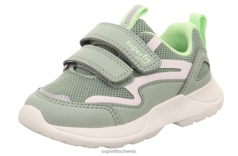 Babys niedrige Turnschuhe 44B2D272 Superfit Rush - Low-Sneaker mit Klettverschluss hellgrün