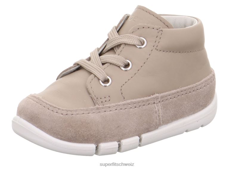 Babys niedrige Turnschuhe 44B2D275 Superfit Flexy - Low-Sneaker mit Schnürung Beige