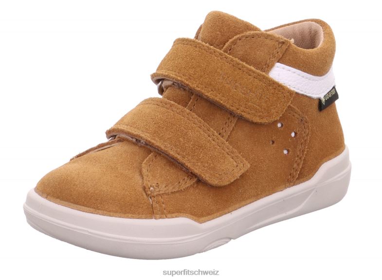 Babys niedrige Turnschuhe 44B2D280 Superfit superfree - Sneaker Low mit Klettverschluss Braun weiß