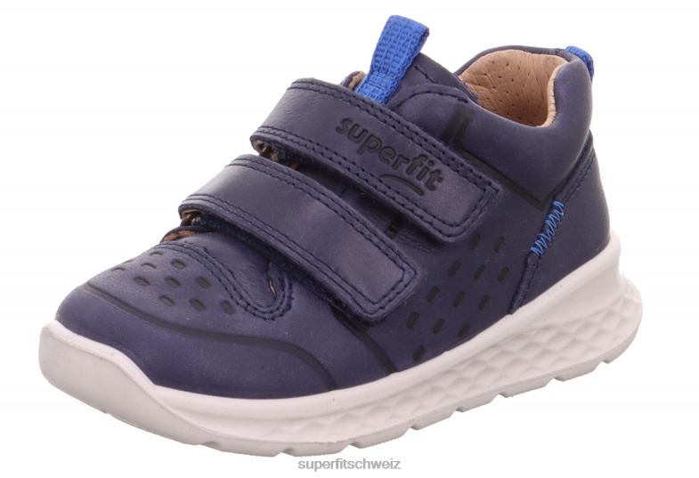 Babys niedrige Turnschuhe 44B2D282 Superfit Breeze - Low-Sneaker mit Klettverschluss Blau