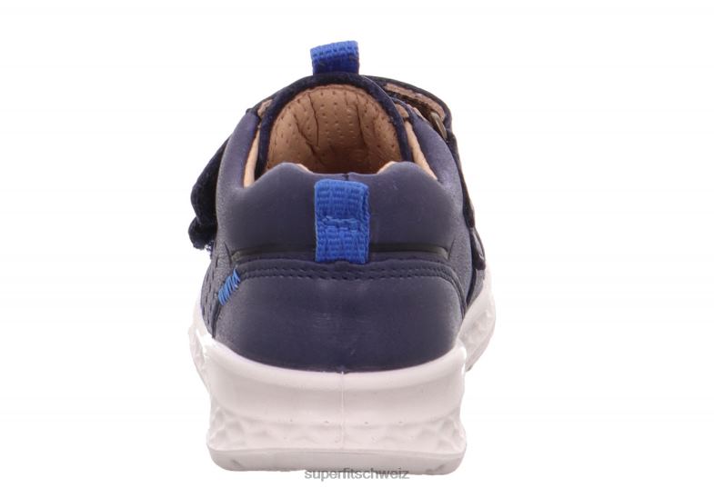 Babys niedrige Turnschuhe 44B2D282 Superfit Breeze - Low-Sneaker mit Klettverschluss Blau