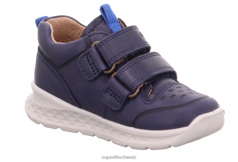 Babys niedrige Turnschuhe 44B2D282 Superfit Breeze - Low-Sneaker mit Klettverschluss Blau
