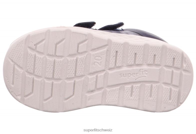 Babys niedrige Turnschuhe 44B2D282 Superfit Breeze - Low-Sneaker mit Klettverschluss Blau