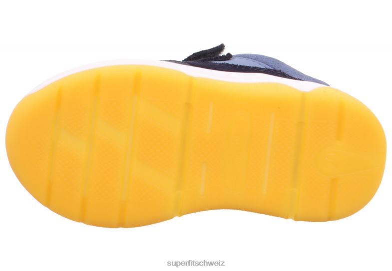 Babys niedrige Turnschuhe 44B2D283 Superfit Cooper – Sneaker Low mit Klettverschluss blau/orange
