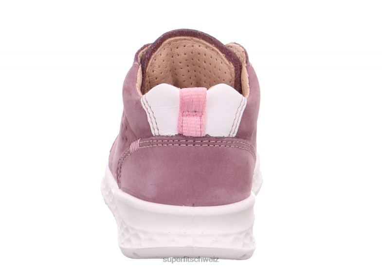 Babys niedrige Turnschuhe 44B2D284 Superfit Breeze - Low-Sneaker mit Schnürung Purpur Rosa