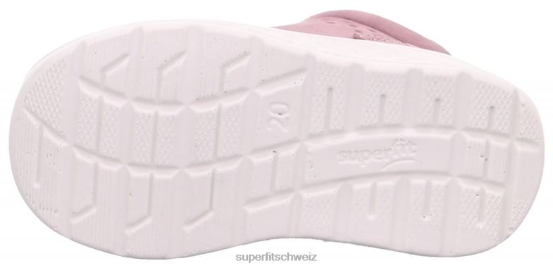 Babys niedrige Turnschuhe 44B2D284 Superfit Breeze - Low-Sneaker mit Schnürung Purpur Rosa