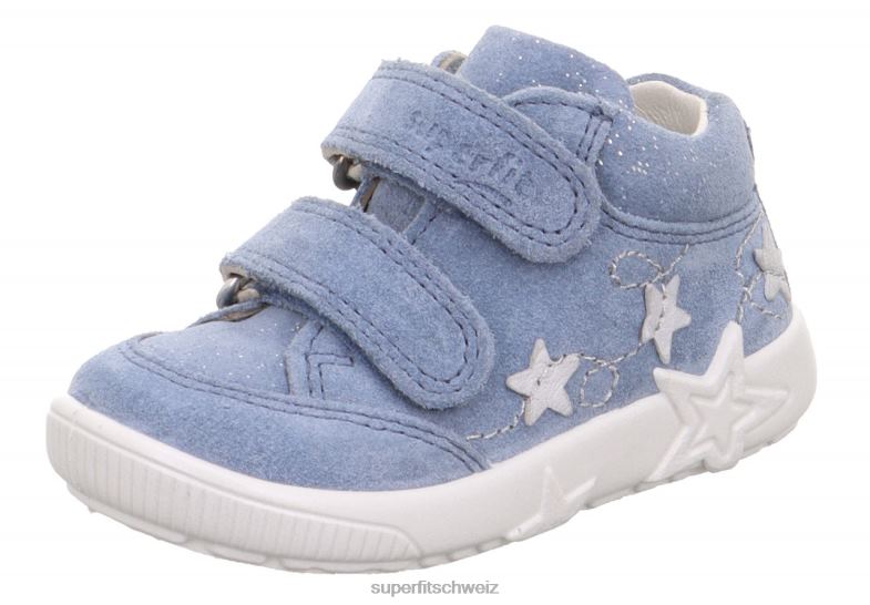Babys niedrige Turnschuhe 44B2D285 Superfit Starlight – Sneaker Low mit Klettverschluss Blau