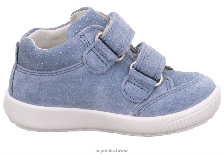 Babys niedrige Turnschuhe 44B2D285 Superfit Starlight – Sneaker Low mit Klettverschluss Blau
