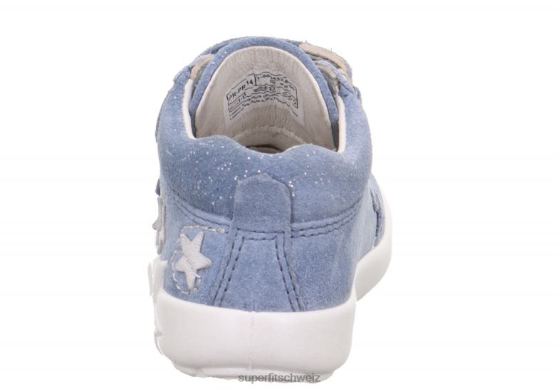 Babys niedrige Turnschuhe 44B2D285 Superfit Starlight – Sneaker Low mit Klettverschluss Blau