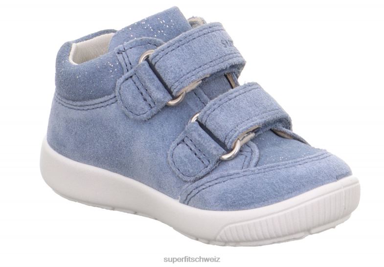 Babys niedrige Turnschuhe 44B2D285 Superfit Starlight – Sneaker Low mit Klettverschluss Blau