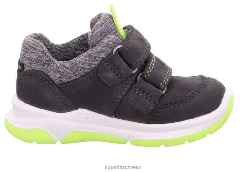 Babys niedrige Turnschuhe 44B2D286 Superfit Cooper – Sneaker Low mit Klettverschluss grau/gelb