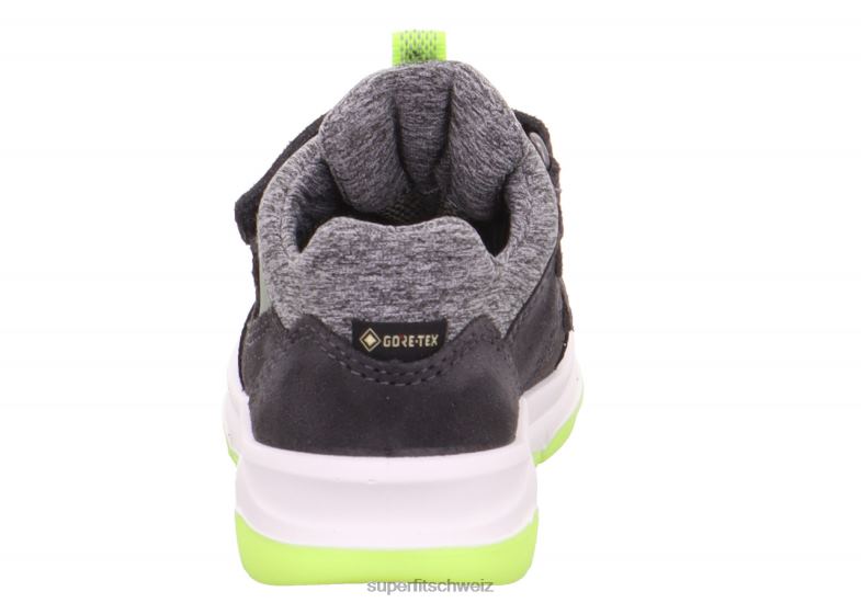 Babys niedrige Turnschuhe 44B2D286 Superfit Cooper – Sneaker Low mit Klettverschluss grau/gelb