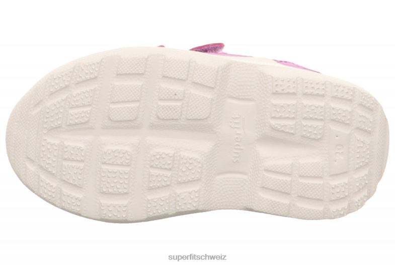 Babys niedrige Turnschuhe 44B2D289 Superfit Rush - Low-Sneaker mit Klettverschluss lila/gelb