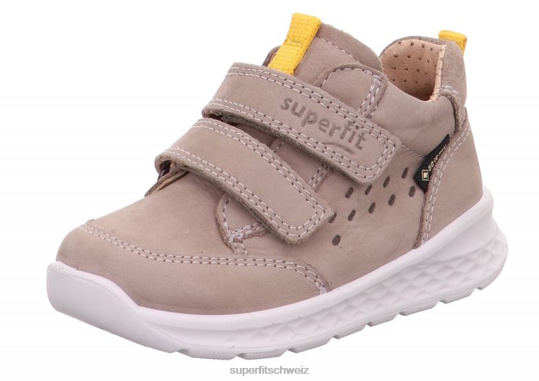Babys niedrige Turnschuhe 44B2D291 Superfit Breeze - Low-Sneaker mit Klettverschluss beige/gelb