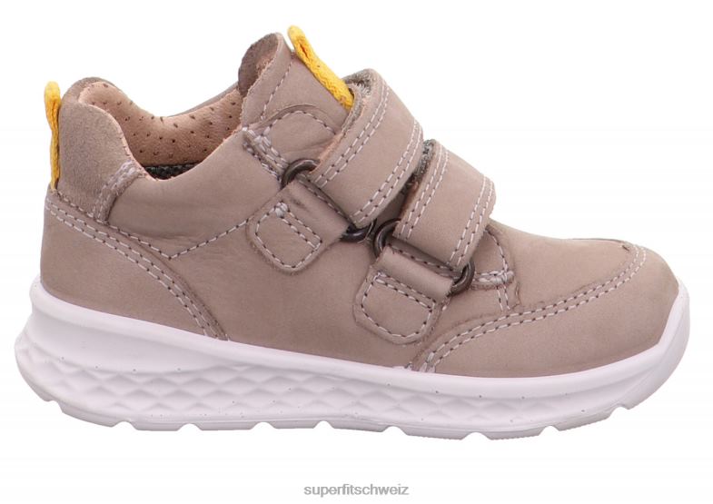 Babys niedrige Turnschuhe 44B2D291 Superfit Breeze - Low-Sneaker mit Klettverschluss beige/gelb