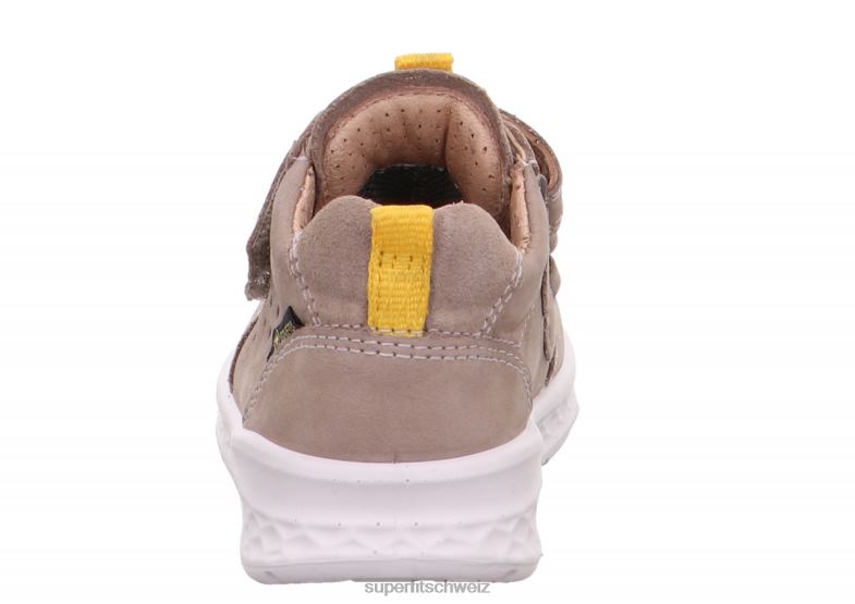 Babys niedrige Turnschuhe 44B2D291 Superfit Breeze - Low-Sneaker mit Klettverschluss beige/gelb