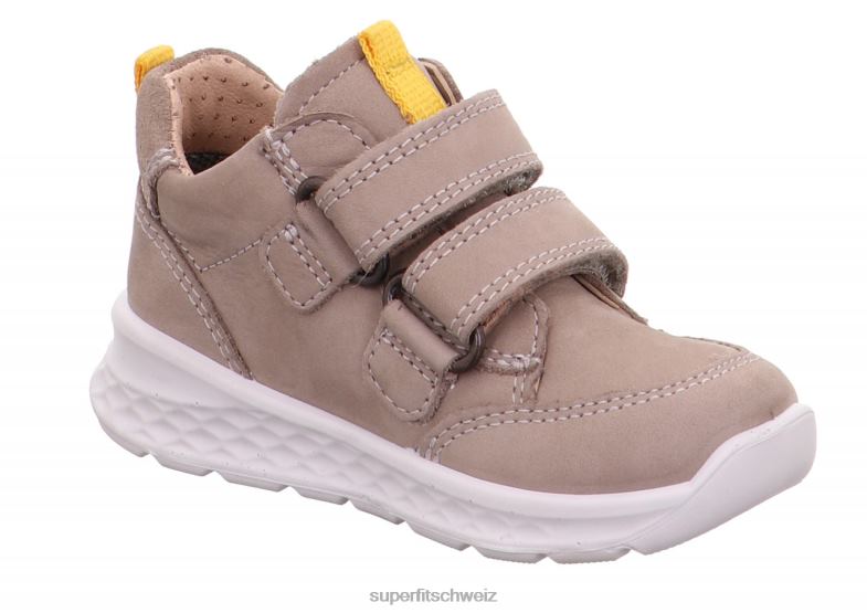 Babys niedrige Turnschuhe 44B2D291 Superfit Breeze - Low-Sneaker mit Klettverschluss beige/gelb