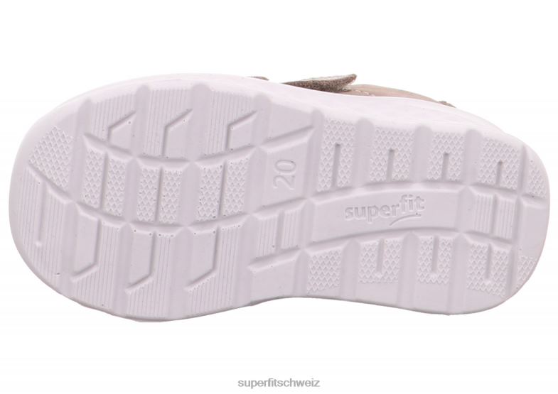 Babys niedrige Turnschuhe 44B2D291 Superfit Breeze - Low-Sneaker mit Klettverschluss beige/gelb