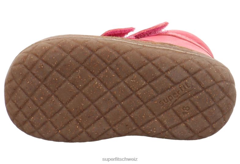 Babys niedrige Turnschuhe 44B2D292 Superfit Saturnus – Sneaker Low mit Klettverschluss rot Rosa