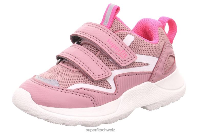 Babys niedrige Turnschuhe 44B2D293 Superfit Rush - Low-Sneaker mit Klettverschluss Rosa