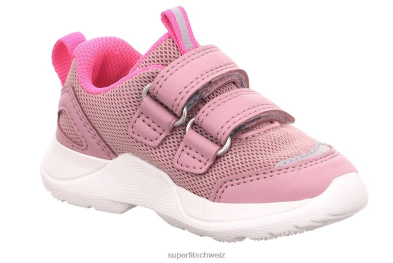 Babys niedrige Turnschuhe 44B2D293 Superfit Rush - Low-Sneaker mit Klettverschluss Rosa