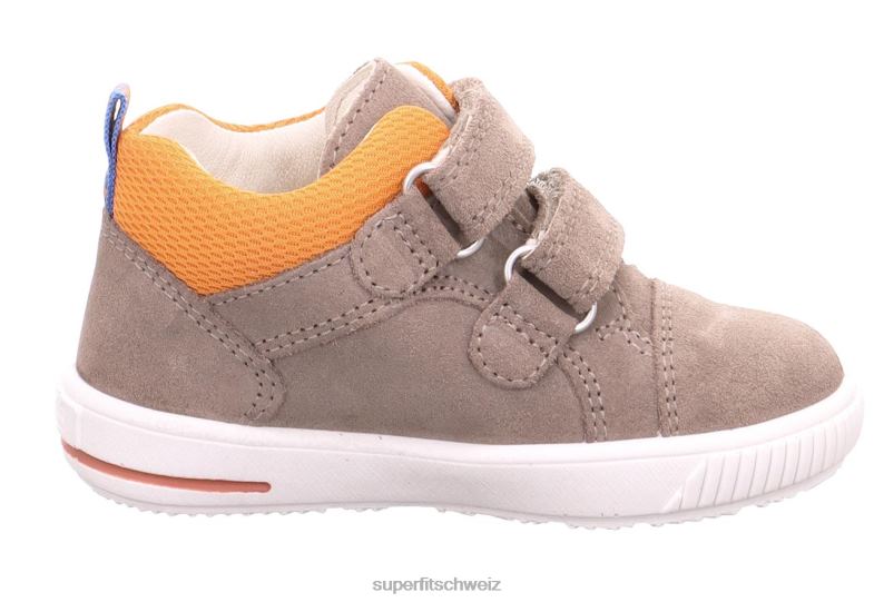 Babys niedrige Turnschuhe 44B2D294 Superfit moppy - Sneaker Low mit Klettverschluss beige/orange