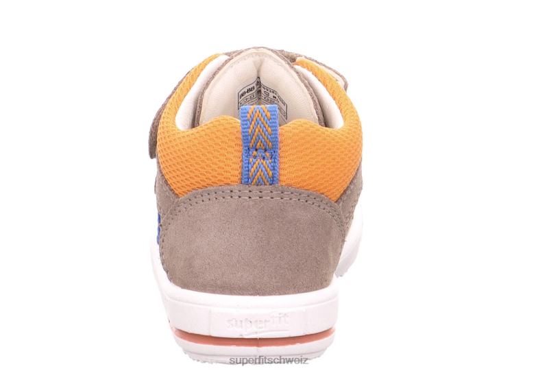Babys niedrige Turnschuhe 44B2D294 Superfit moppy - Sneaker Low mit Klettverschluss beige/orange