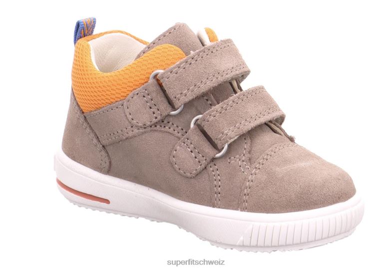 Babys niedrige Turnschuhe 44B2D294 Superfit moppy - Sneaker Low mit Klettverschluss beige/orange