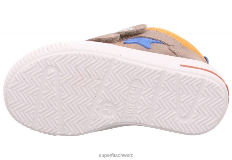 Babys niedrige Turnschuhe 44B2D294 Superfit moppy - Sneaker Low mit Klettverschluss beige/orange