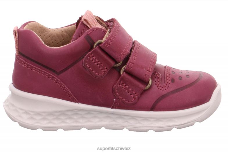 Babys niedrige Turnschuhe 44B2D296 Superfit Breeze - Low-Sneaker mit Klettverschluss rosa/orange