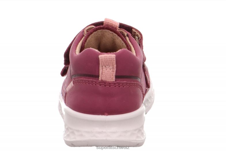 Babys niedrige Turnschuhe 44B2D296 Superfit Breeze - Low-Sneaker mit Klettverschluss rosa/orange
