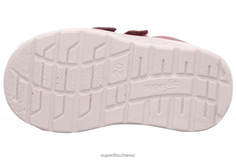 Babys niedrige Turnschuhe 44B2D296 Superfit Breeze - Low-Sneaker mit Klettverschluss rosa/orange