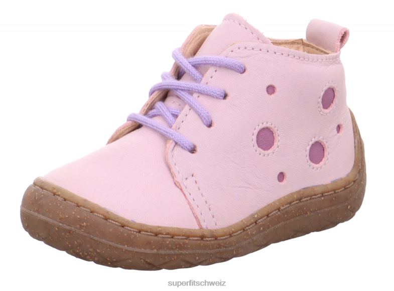 Babys niedrige Turnschuhe 44B2D297 Superfit Saturnus - Low-Sneaker mit Schnürung alte Rose/Dhalia