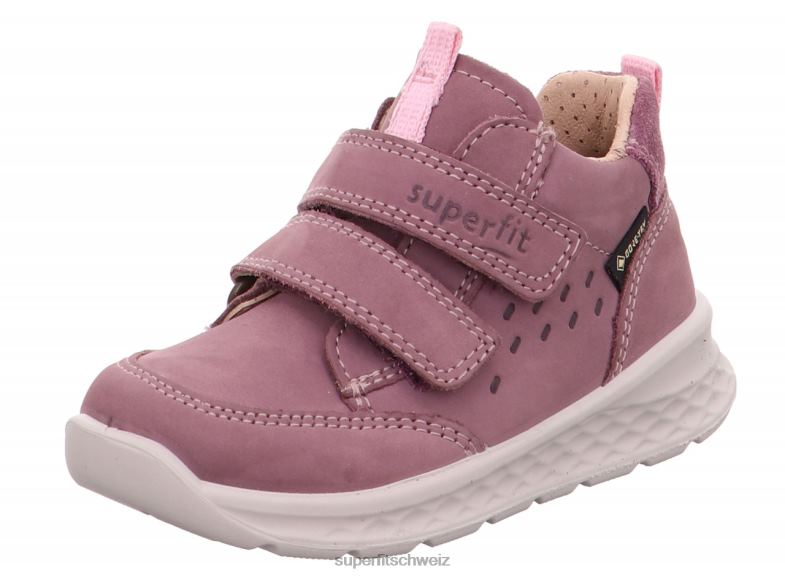 Babys niedrige Turnschuhe 44B2D299 Superfit Breeze - Low-Sneaker mit Klettverschluss Purpur Rosa