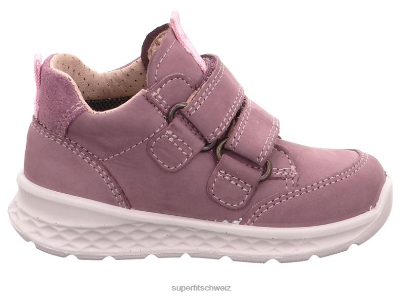 Babys niedrige Turnschuhe 44B2D299 Superfit Breeze - Low-Sneaker mit Klettverschluss Purpur Rosa
