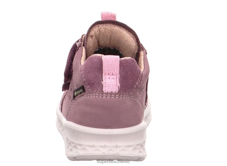Babys niedrige Turnschuhe 44B2D299 Superfit Breeze - Low-Sneaker mit Klettverschluss Purpur Rosa