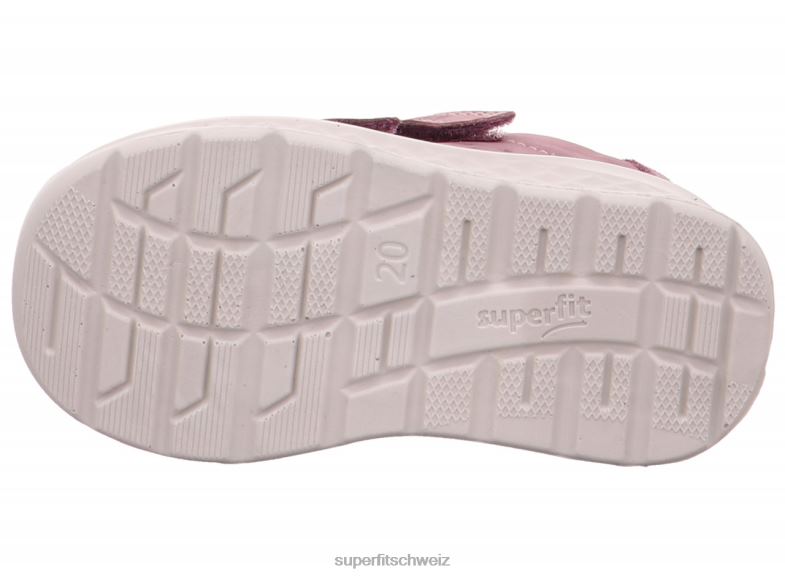 Babys niedrige Turnschuhe 44B2D299 Superfit Breeze - Low-Sneaker mit Klettverschluss Purpur Rosa