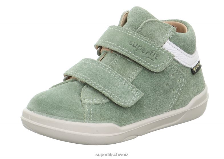 Babys niedrige Turnschuhe 44B2D300 Superfit superfree - Sneaker Low mit Klettverschluss hellgrün/weiß