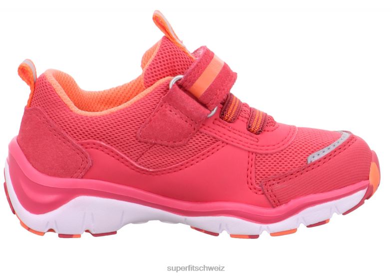 Babys niedrige Turnschuhe 44B2D302 Superfit sport5 - Sneaker Low mit Klettverschluss rosa/orange