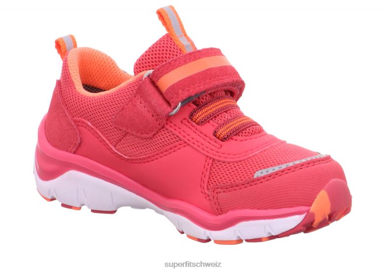 Babys niedrige Turnschuhe 44B2D302 Superfit sport5 - Sneaker Low mit Klettverschluss rosa/orange