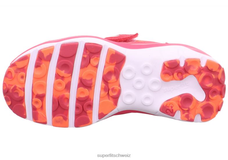Babys niedrige Turnschuhe 44B2D302 Superfit sport5 - Sneaker Low mit Klettverschluss rosa/orange